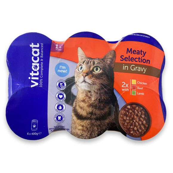 Vitacat Cat Food Meaty Selection In Gravy 6x400g