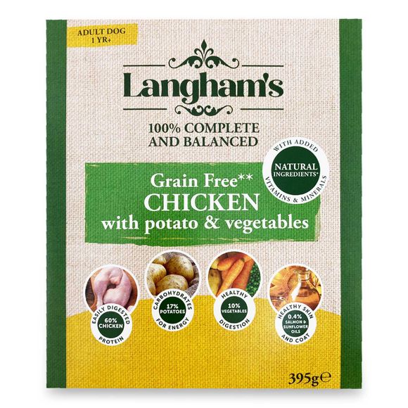 Langham's Grain Free** Chicken With Potato & Vegetables 395g