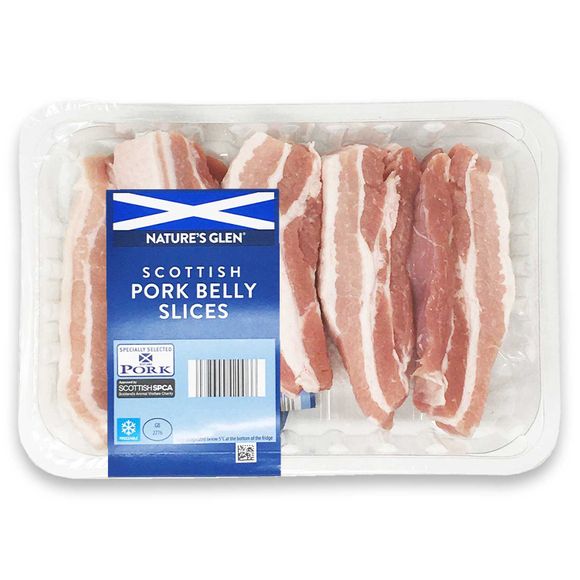 Nature's Glen Scottish Pork Belly Slices 500g