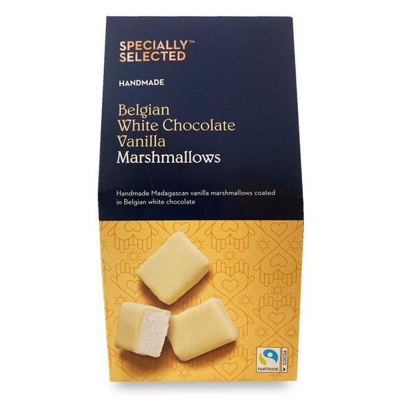 Specially Selected Belgian White Chocolate Vanilla Marshmallows 100g