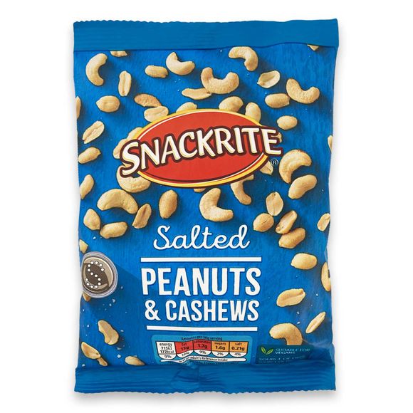 Snackrite Salted Peanuts & Cashews 150g