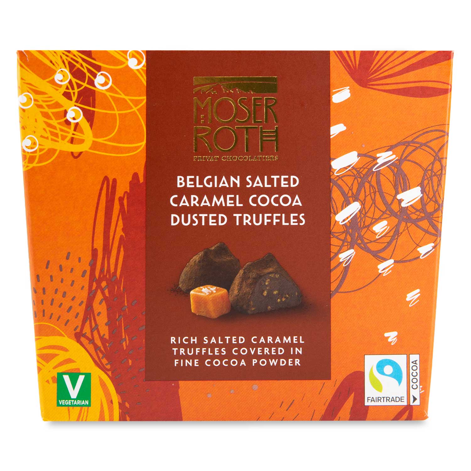 Moser Roth Belgian Salted Caramel Cocoa Dusted Truffles 200g