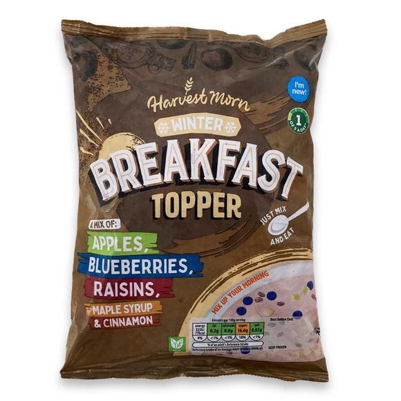 Harvest Morn Apple, Blueberries, Raisins, Maple Syrup & Cinnamon Breakfast Topper 350g