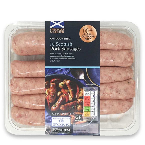 Specially Selected Outdoor Bred Scottish Pork Sausages 667g/10 Pack