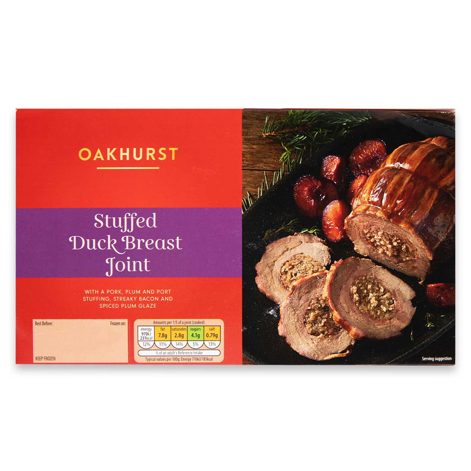 Oakhurst Duck Breast Joint With Plum & Port Stuffing 800g