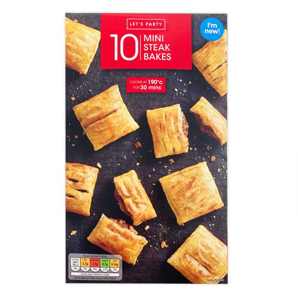 Let's Party Mini Steak Bakes 300g/10 Pack