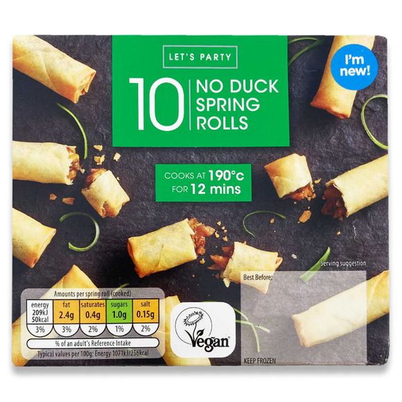 Let's Party No Duck Spring Rolls 200g/10 Pack