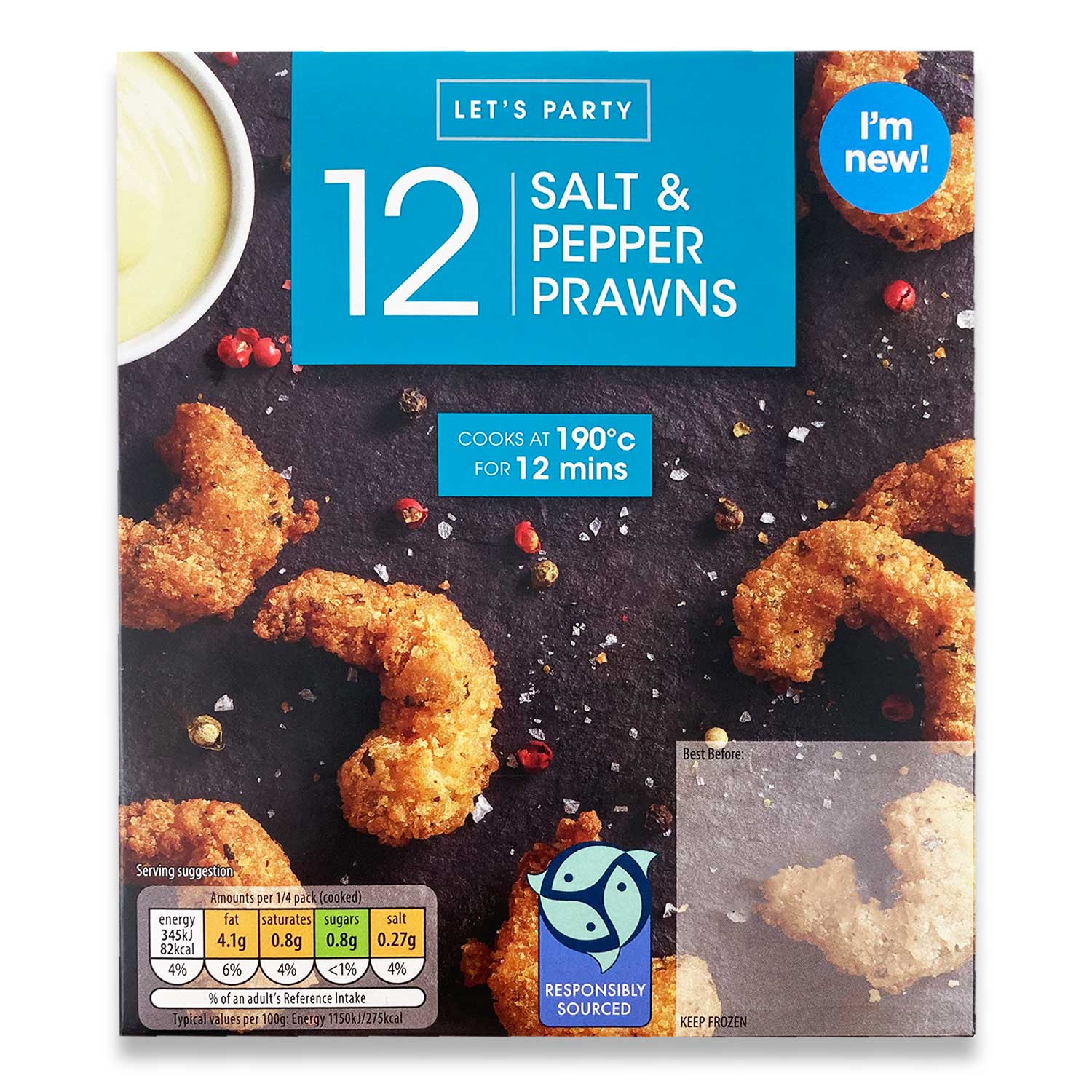 Let's Party Salt Pepper King Prawns 140g