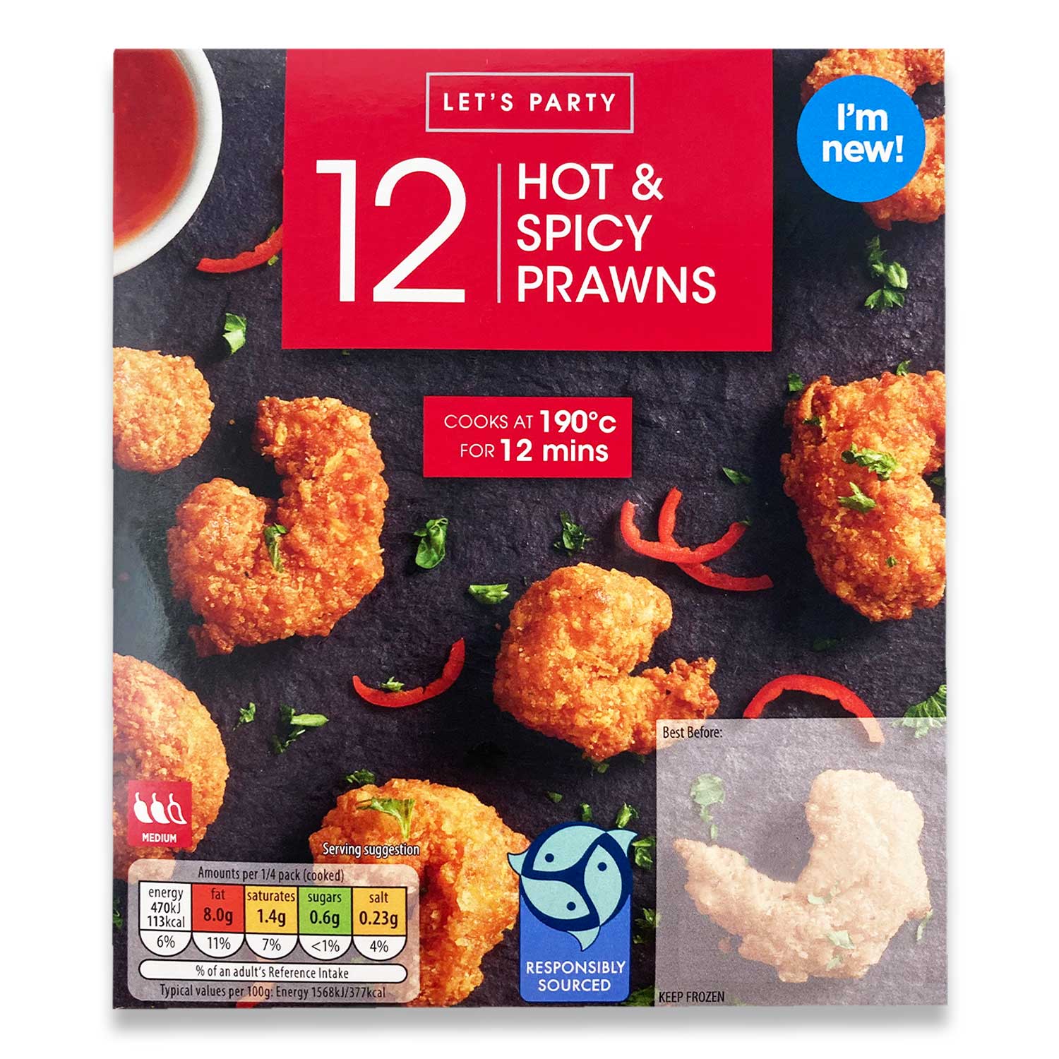 Let's Party Hot & Spicy King Prawns 140g