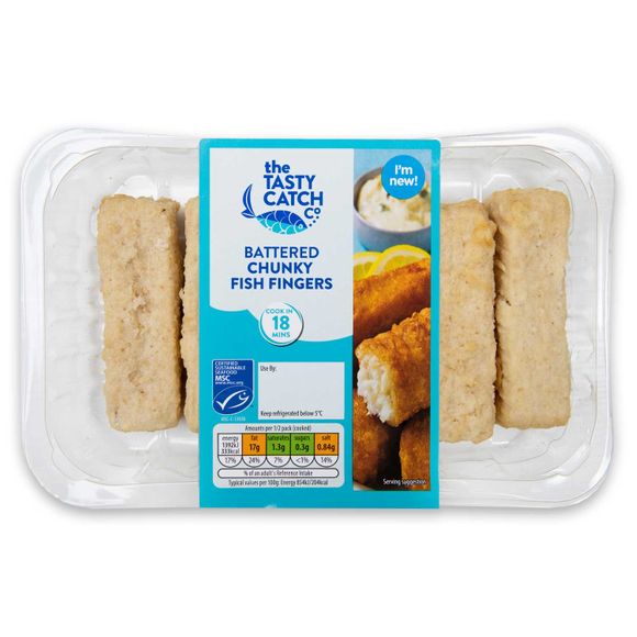 The Tasty Catch Co. Battered Chunky Fish Fingers 360g