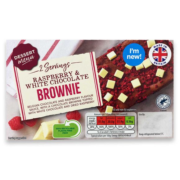 Dessert Menu Raspberry & White Chocolate Brownie 250g