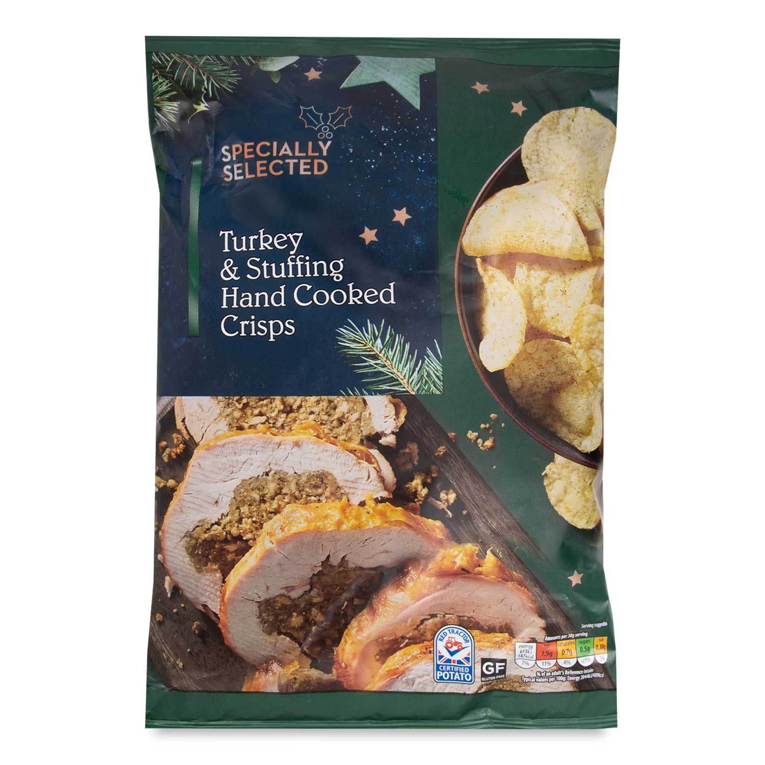 Specially Selected Turkey & Stuffing Hand Cooked Crisps 150g