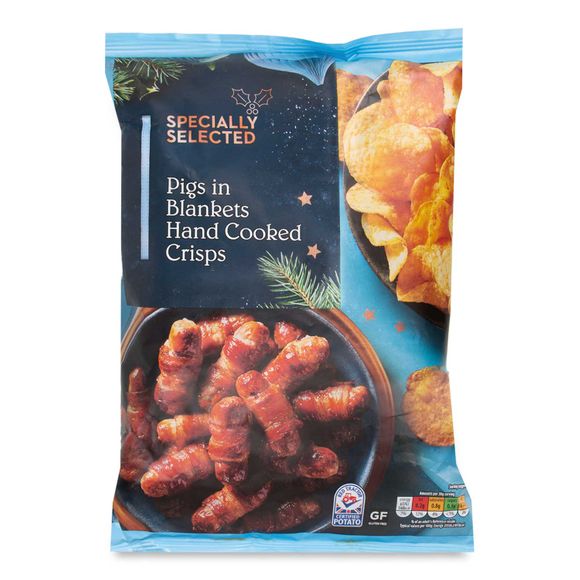 Specially Selected Pigs In Blankets Hand Cooked Crisps 150g