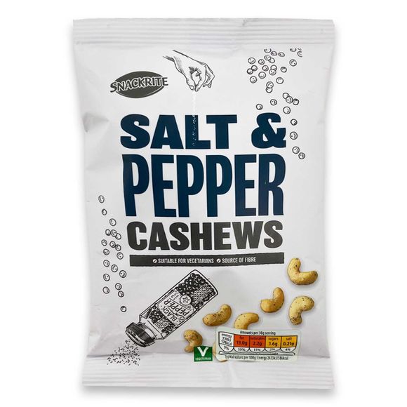 Snackrite Salt & Pepper Cashews 150g