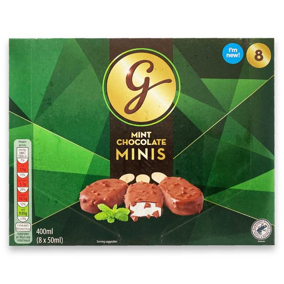 Gianni's Mint Chocolate Minis 304g (8x38g)