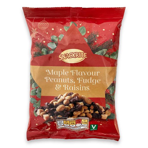 Snackrite Maple Flavour Peanuts, Fudge & Raisins 200g