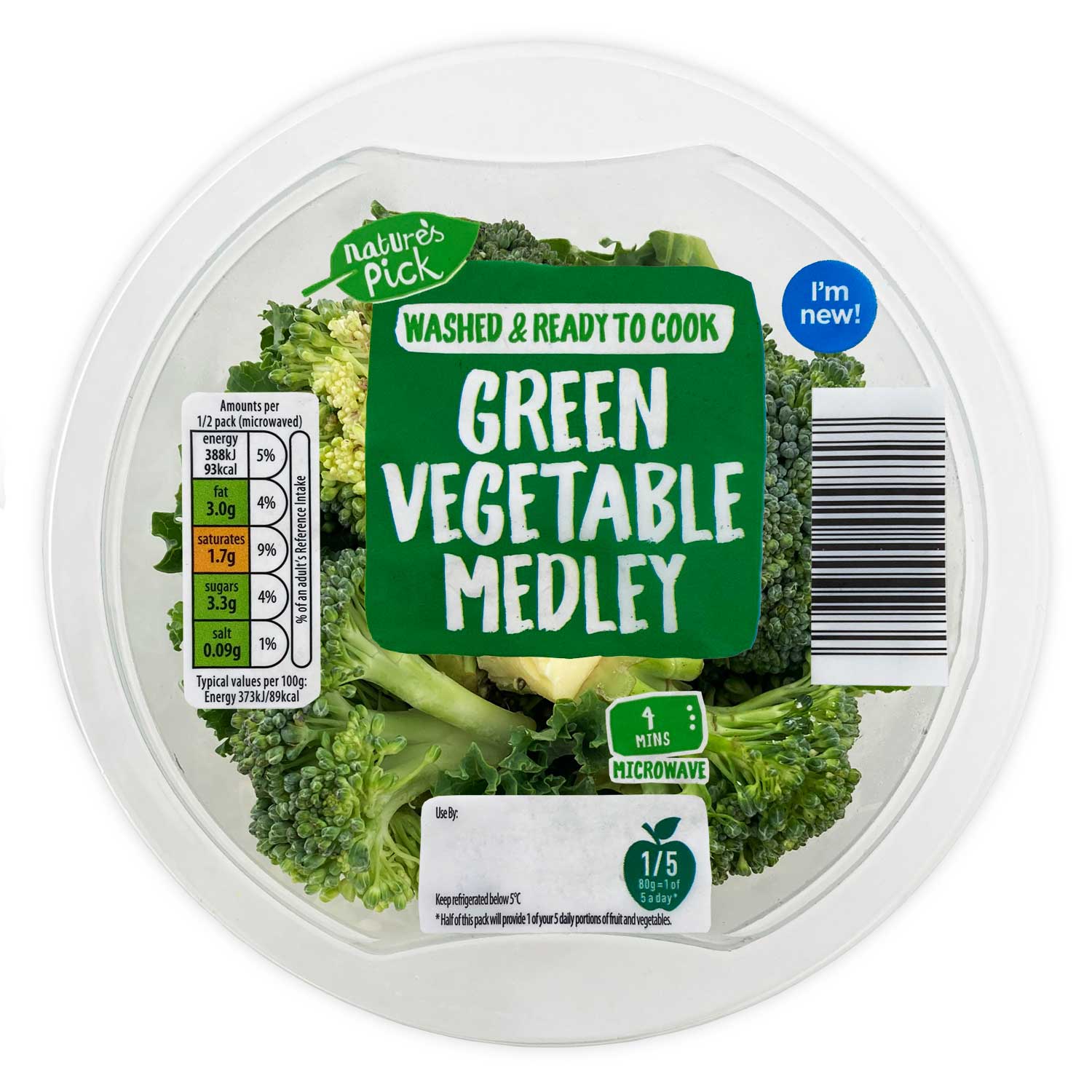 Nature's Pick Green Vegetable Medley 250g