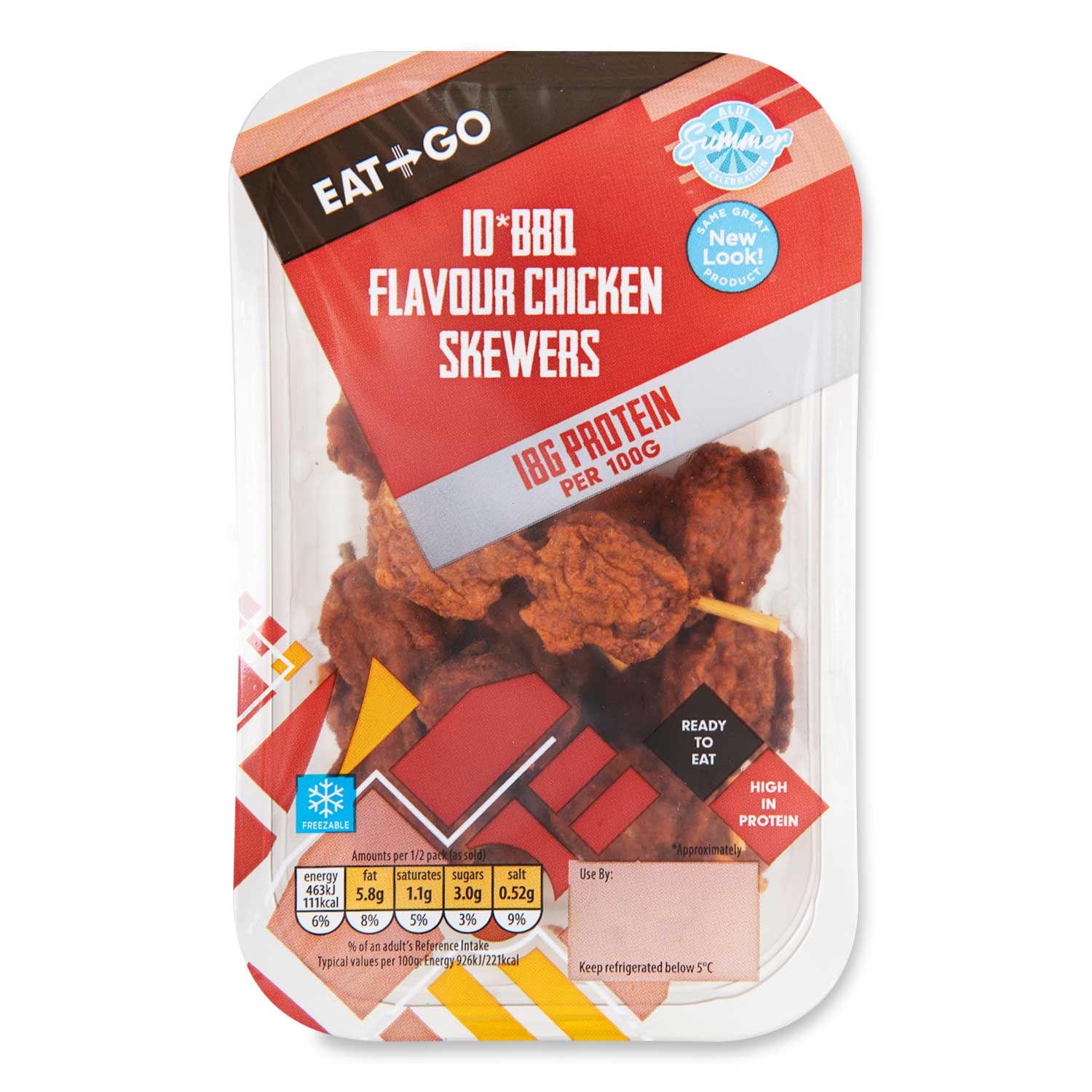 Eat & Go BBQ Flavour Chicken Skewers 100g/10 Pack