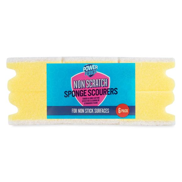 Powerforce Non Scratch Sponge Scourers 6 Pack