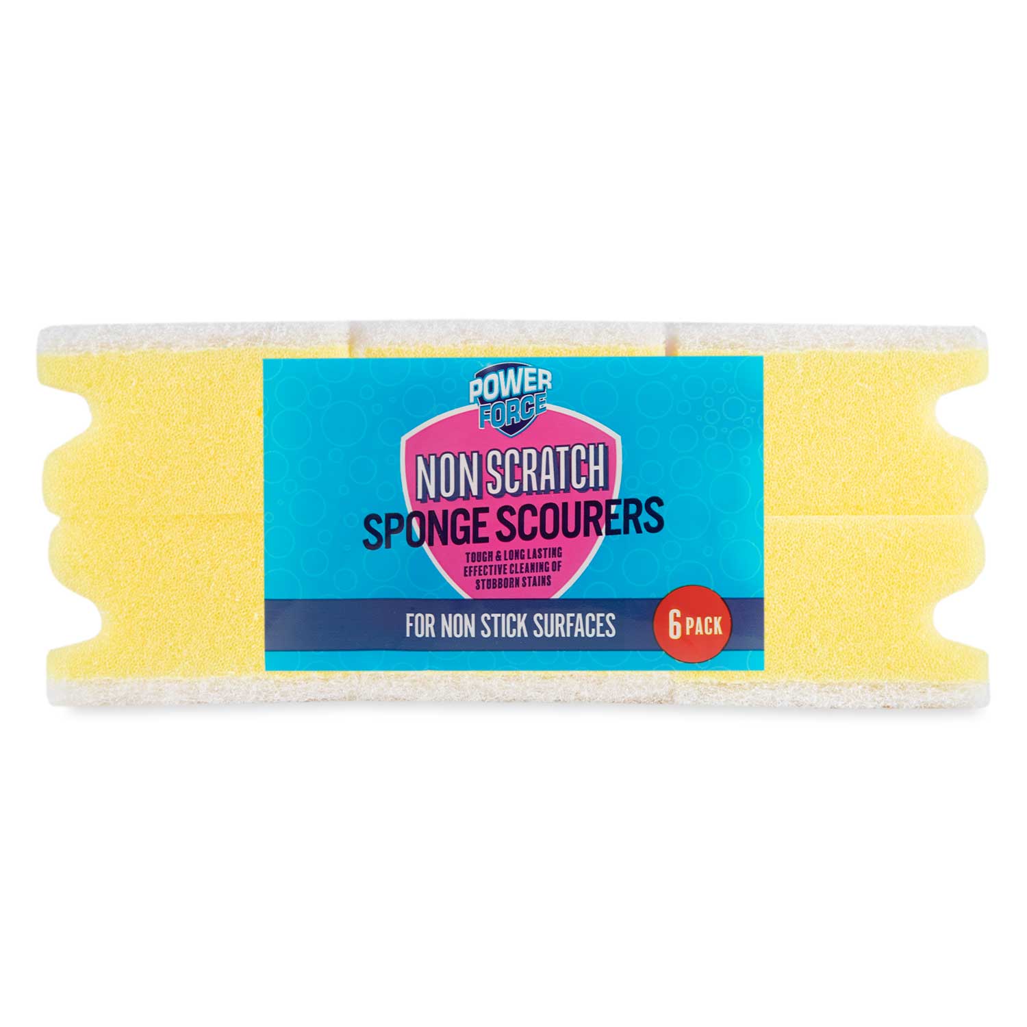 Powerforce Non Scratch Sponge Scourers 6 Pack