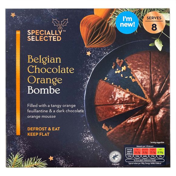 Specially Selected Belgian Chocolate Orange Bombe 500g