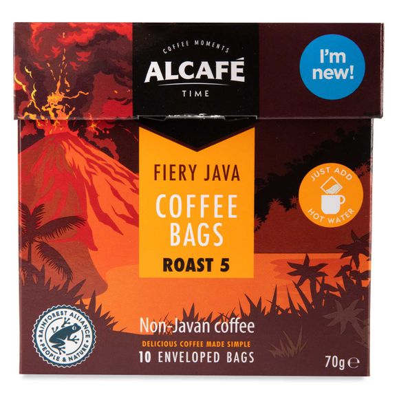 Alcafé Fiery Java Coffee Bags 10 Pack