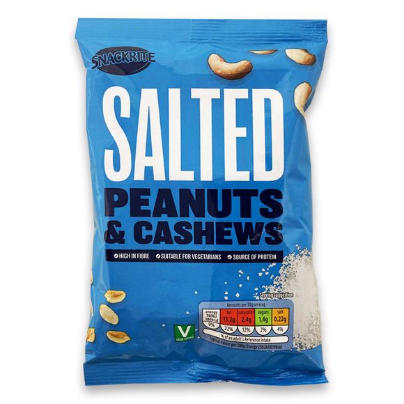 Snackrite Salted Peanuts & Cashews 150g