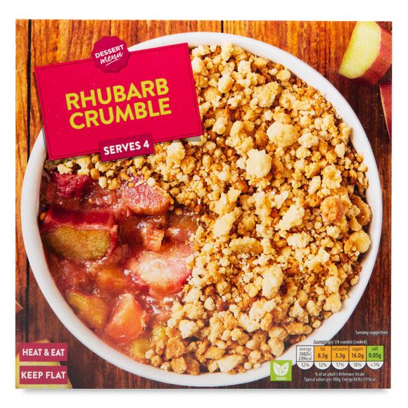 Dessert Menu Rhubarb Crumble 500g