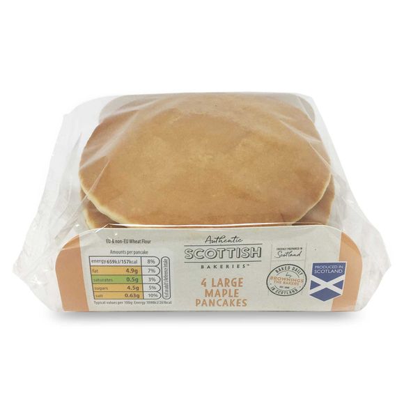 Authentic Scottish Bakeries Large Maple Pancakes 4 Pack