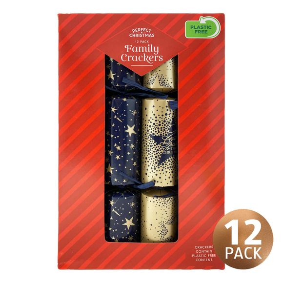 Perfect Christmas Navy Family Crackers 12 Pack