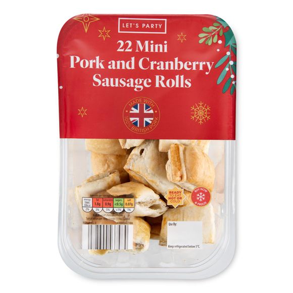 Let's Party Mini Pork & Cranberry Sausage Rolls 220g