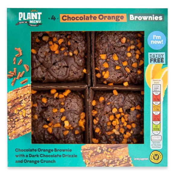 Plant Menu Chocolate Orange Brownies 240g/4 Pack