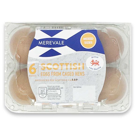 Merevale Mixed Weight Scottish Eggs From Caged Hens 6 Pack