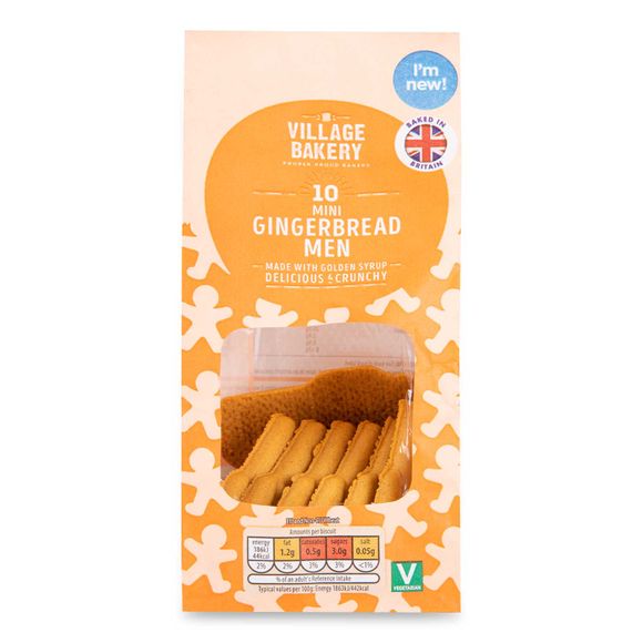 Village Bakery Mini Gingerbread Men 100g/10 Pack