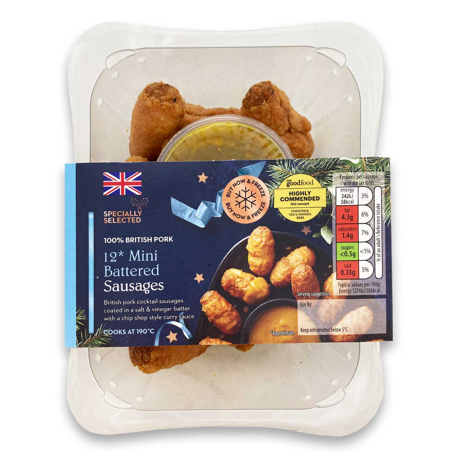 Specially Selected Mini Battered Sausages 230g/12 Pack