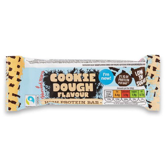 Harvest Morn Cookie Dough Flavour High Protein Bar 60g