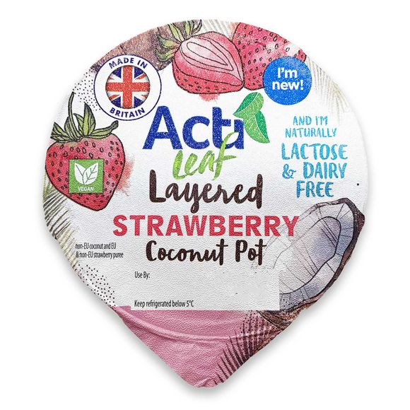 Acti Leaf Layered Strawberry Coconut Pot 140g