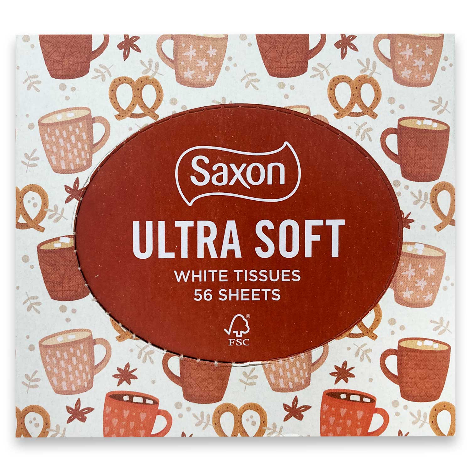 Saxon Winter Coffee Cup Ultra Soft White Tissues 56 Pack