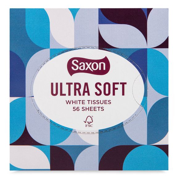 Saxon Ultra Soft Tissue Cube Winter Geo 56 Pack