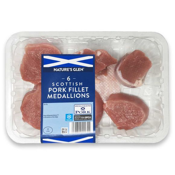 Nature's Glen 6 Scottish Pork Fillet Medallions 300g