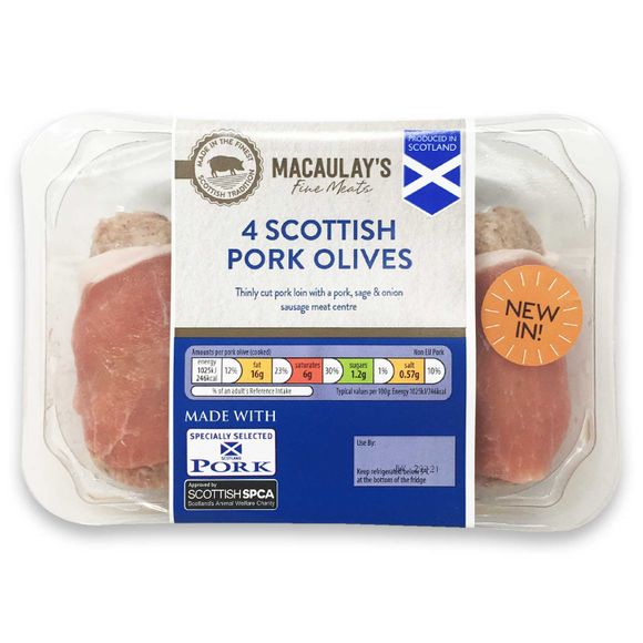 Macaulay's Scottish Pork Olives 400g/4 Pack