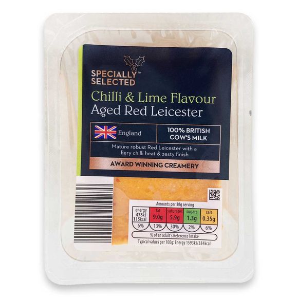 Specially Selected Chilli & Lime Flavour Aged Red Leicester 250g