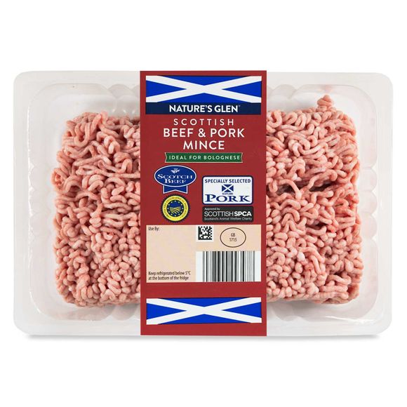 Nature's Glen Scotch Beef & Pork Mince 750g