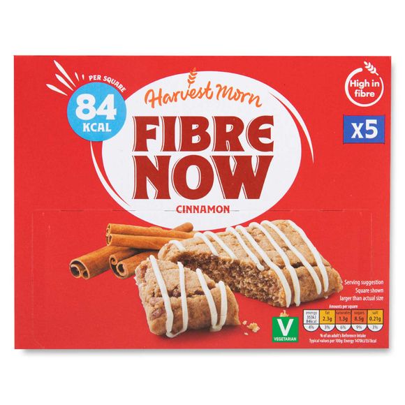 Harvest Morn Fibre Now Cinnamon Squares 120g/5 Pack