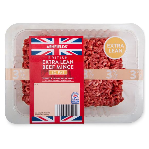 Ashfields British Extra Lean Beef Mince 3% Fat 400g