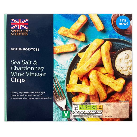 Specially Selected Sea Salt & Chardonnay Wine Vinegar Chips 400g