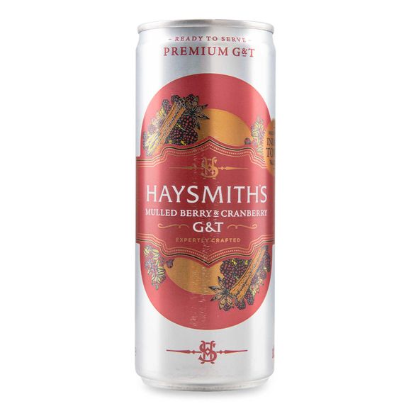 Haysmith's Mulled Berry & Cranberry G&T Made With Indian Tonic Water 250ml