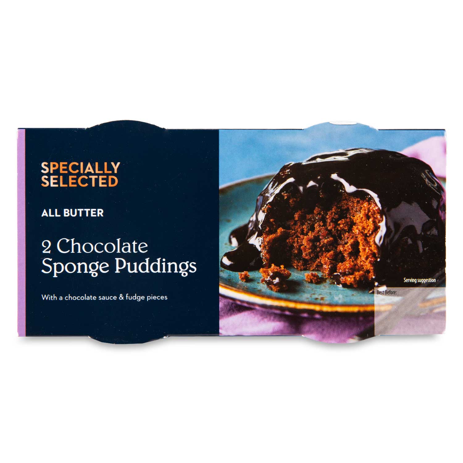 Specially Selected All Butter Chocolate Sponge Puddings 2x100g