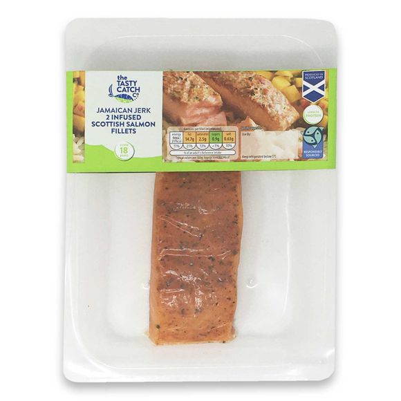 The Tasty Catch Co. Jamaican Jerk 2 Infused Scottish Salmon Fillets 220g