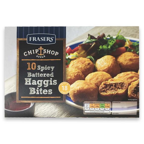 Frasers Spicy Battered Haggis Bites 300g/10 Pack